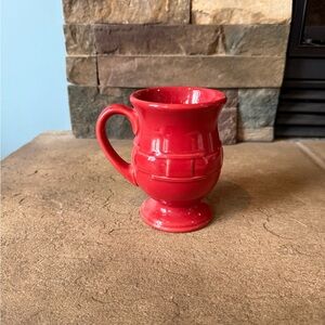Longaberger Pottery Woven Traditions Pedestal Mug (Paprika/Tomato Red)